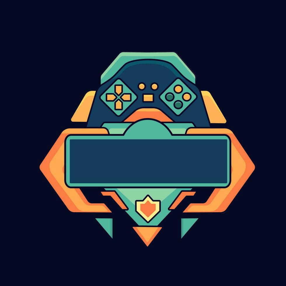 jogos logotipo Projeto. vídeo jogos emblemas definir. controle de video game jogador logotipo vetor