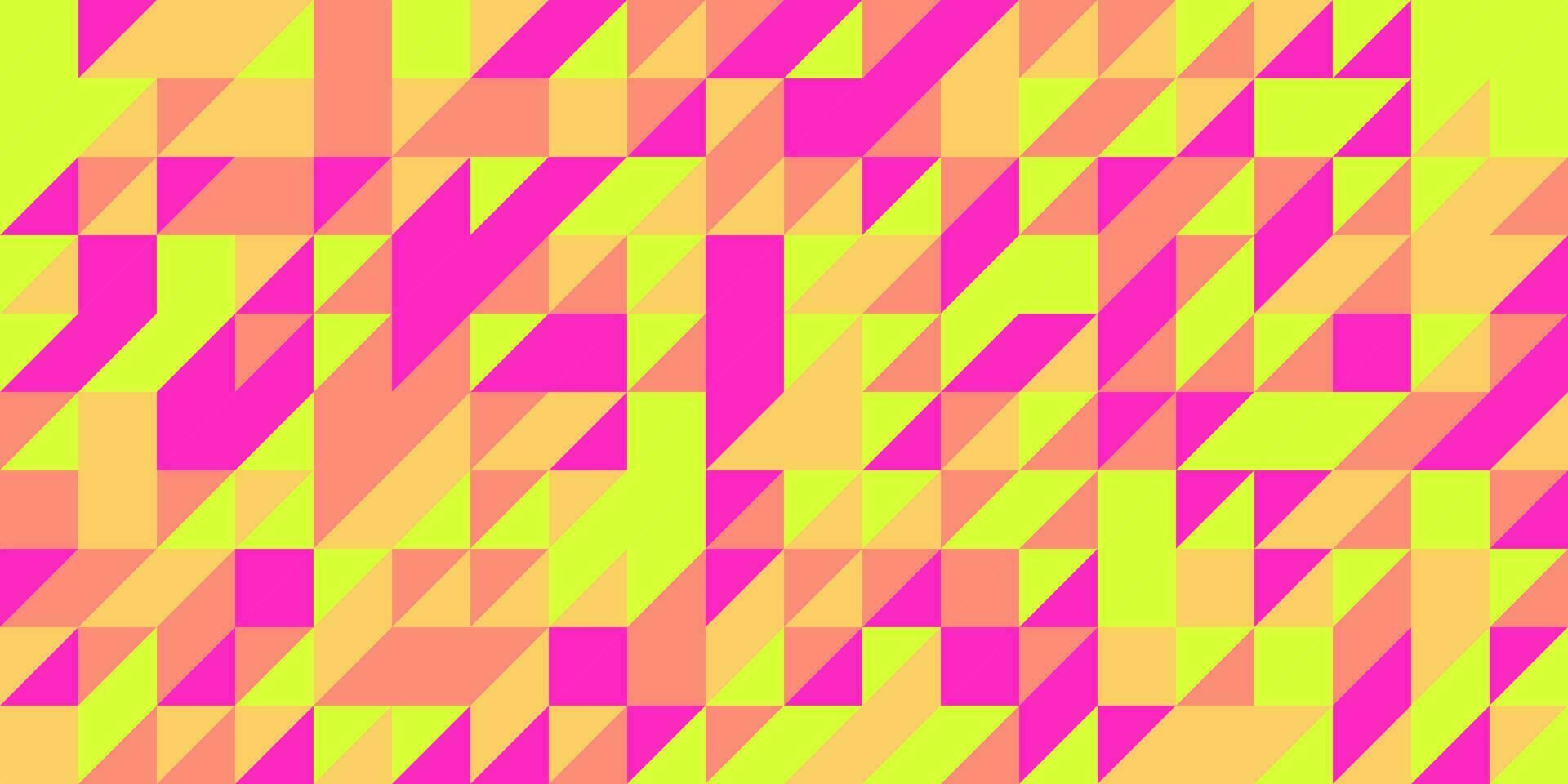 abstrato bauhaus geométrico fundo com triângulos. rosa, laranja, amarelo cores. vetor Projeto.
