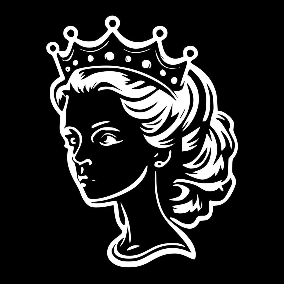 rainha - Alto qualidade vetor logotipo - vetor ilustração ideal para camiseta gráfico