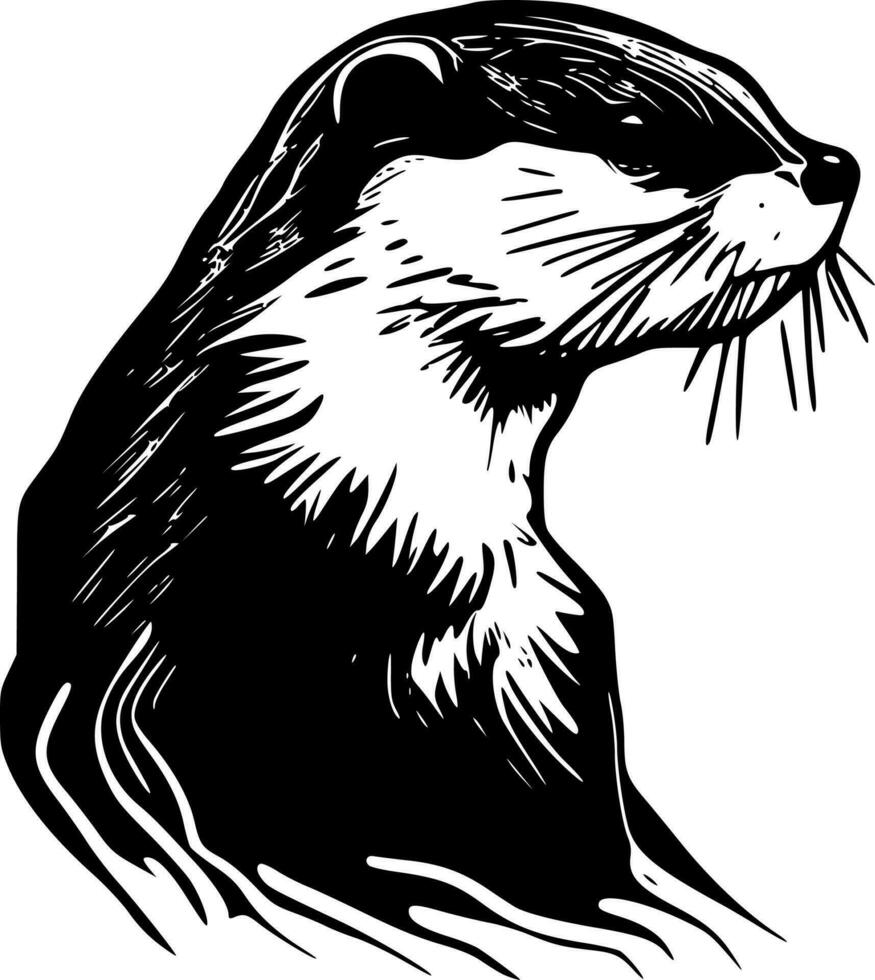 lontra - Alto qualidade vetor logotipo - vetor ilustração ideal para camiseta gráfico