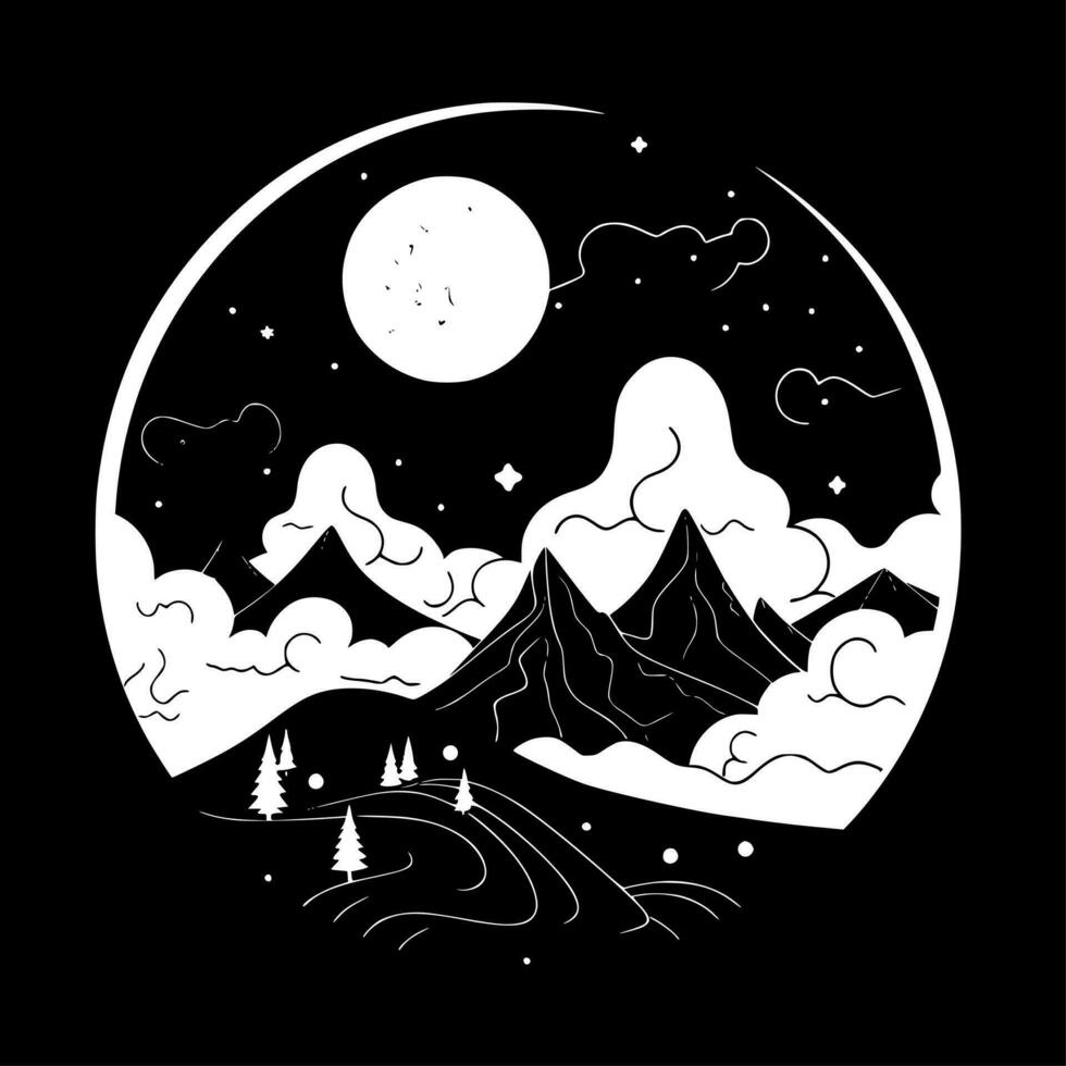 noite céu - Alto qualidade vetor logotipo - vetor ilustração ideal para camiseta gráfico