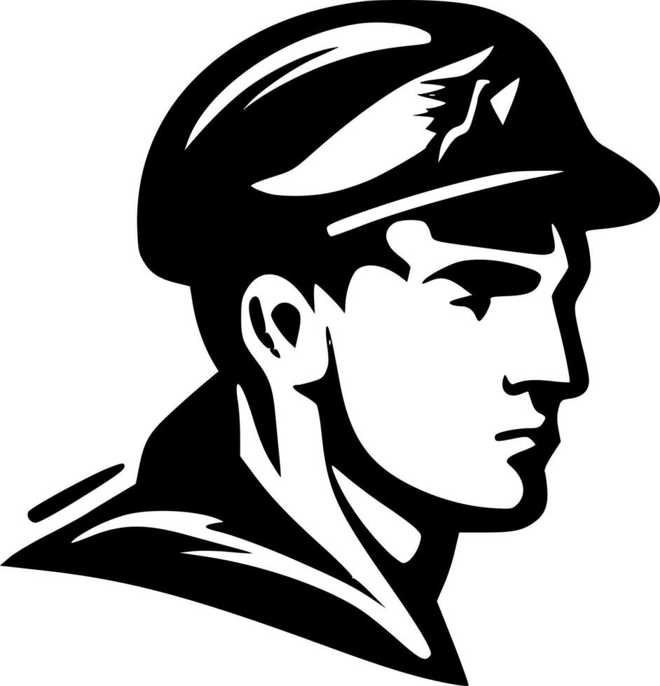 militares - minimalista e plano logotipo - vetor ilustração