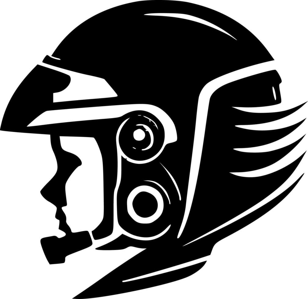 capacete - minimalista e plano logotipo - vetor ilustração