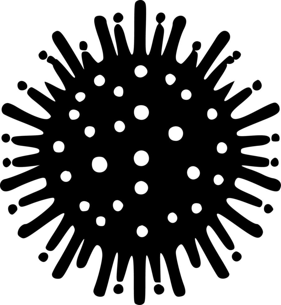 vírus - Preto e branco isolado ícone - vetor ilustração