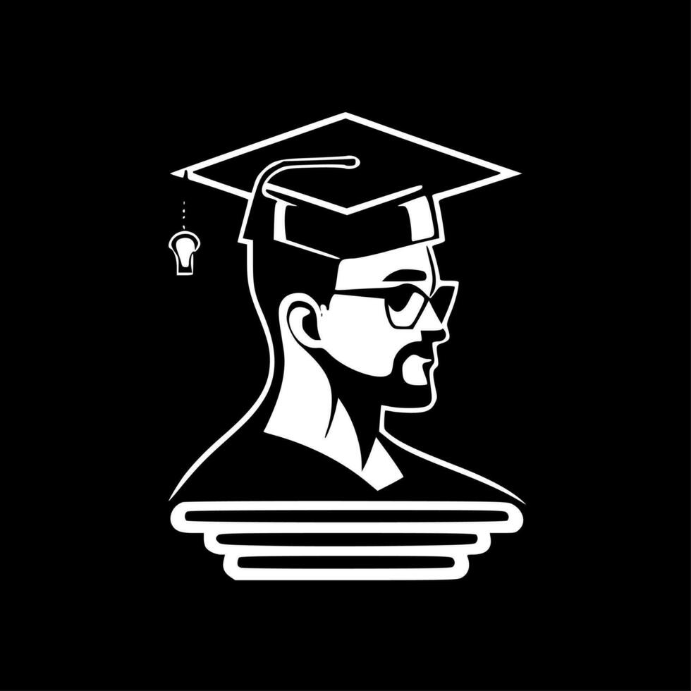 Faculdade - minimalista e plano logotipo - vetor ilustração