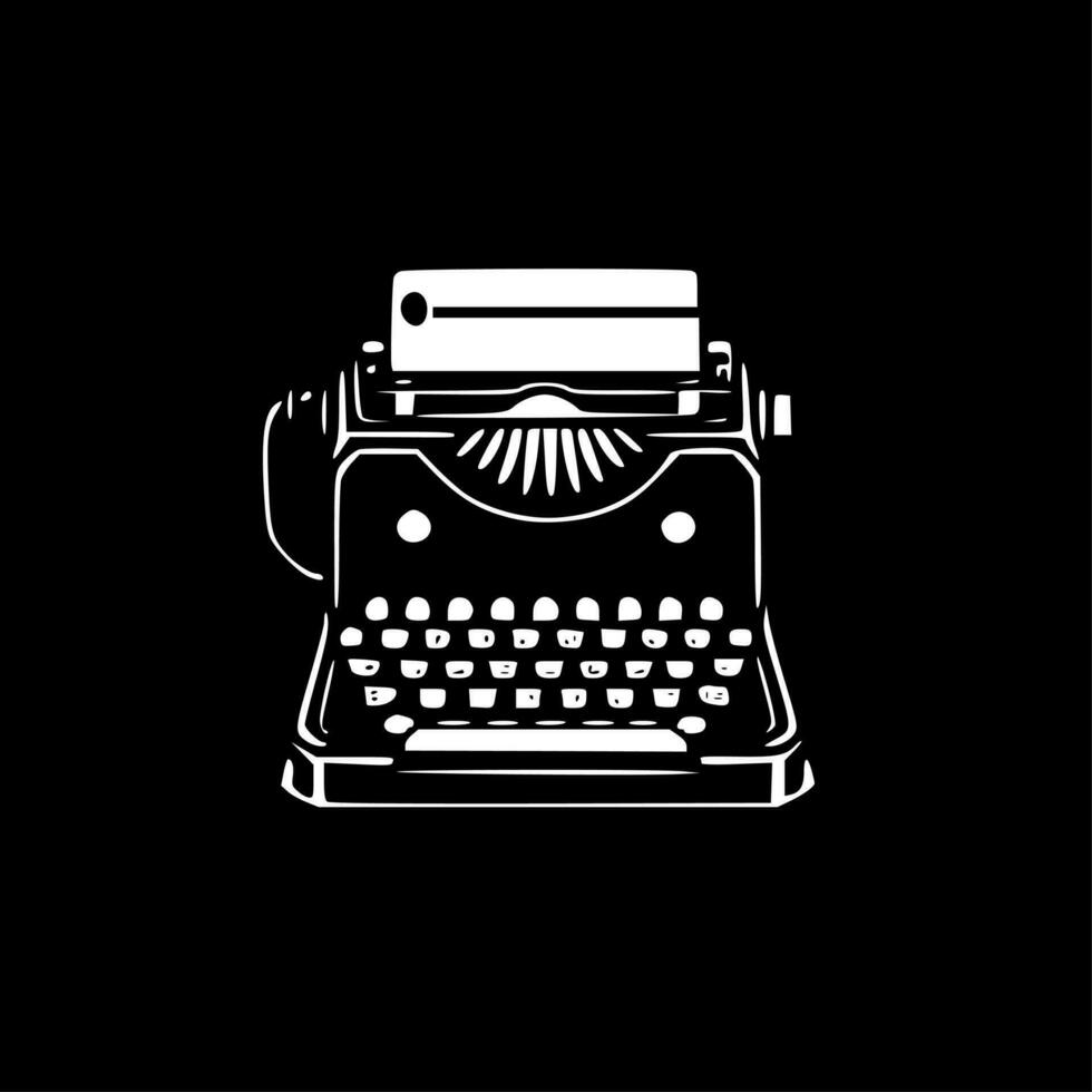 máquina de escrever - minimalista e plano logotipo - vetor ilustração