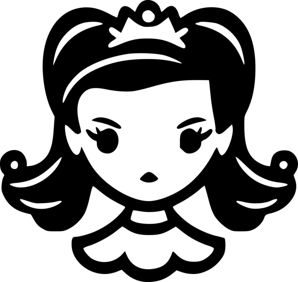 princesa, minimalista e simples silhueta - vetor ilustração