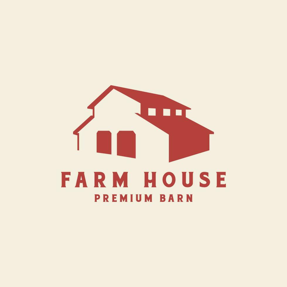 casa de fazenda e casa de fazenda Fazenda logotipo símbolo ícone vetor ilustração Projeto