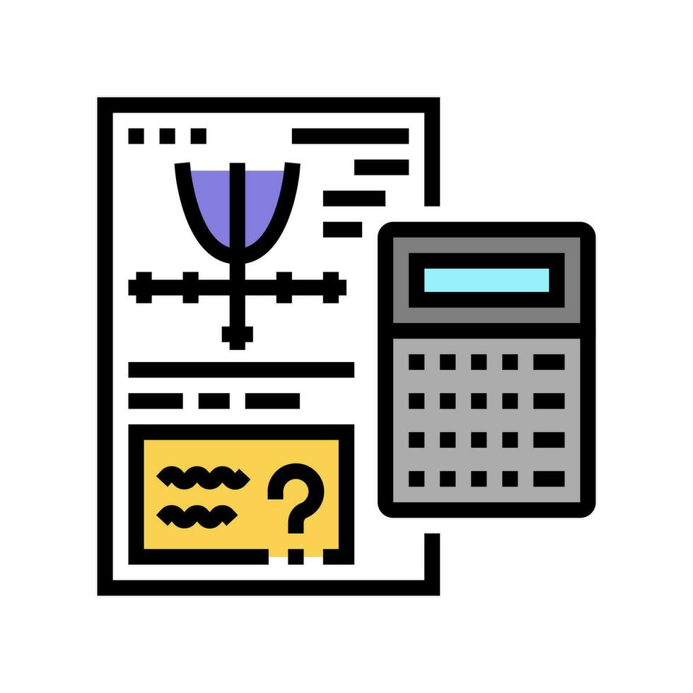 calcular matemática Ciência Educação cor ícone vetor ilustração