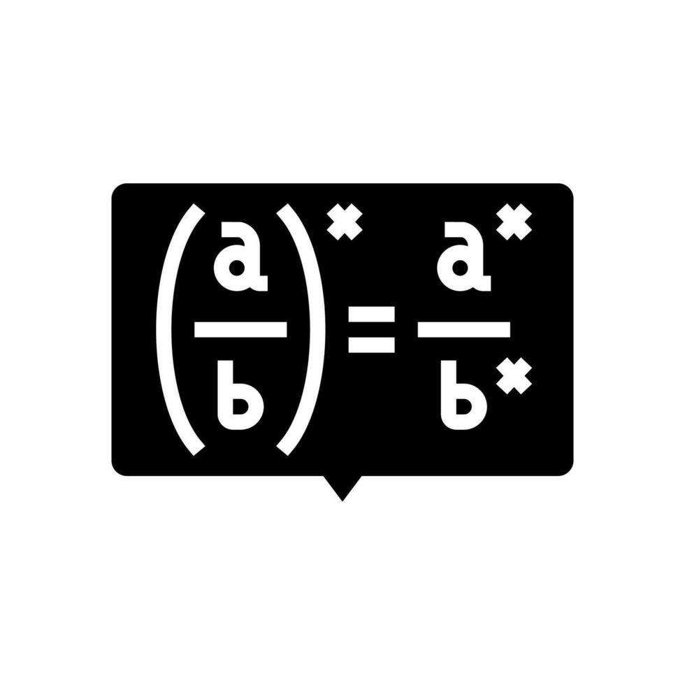 Fórmula matemática Ciência Educação glifo ícone vetor ilustração