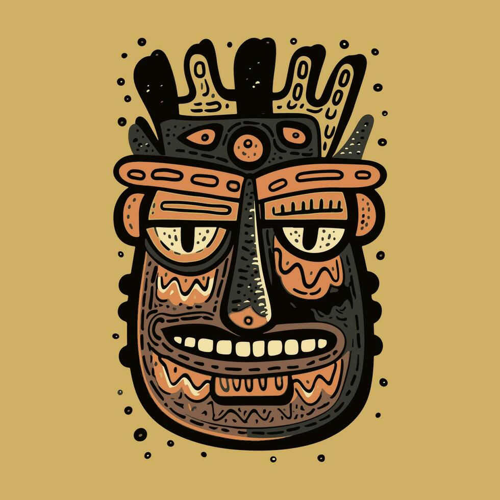 abstrato tribal face mascarar vetor ilustração