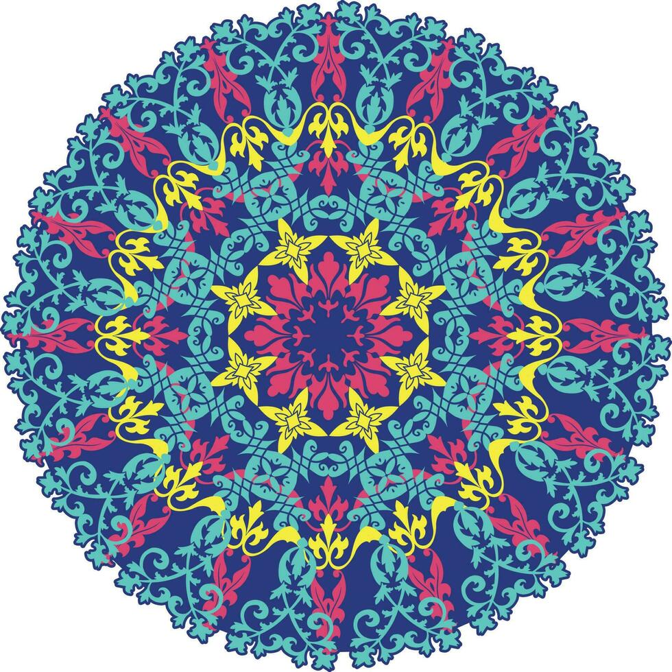 colorida floral mandala vetor