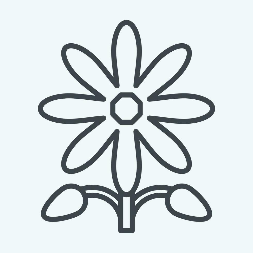 ícone girassol. relacionado para americano indígena símbolo. linha estilo. simples Projeto editável vetor