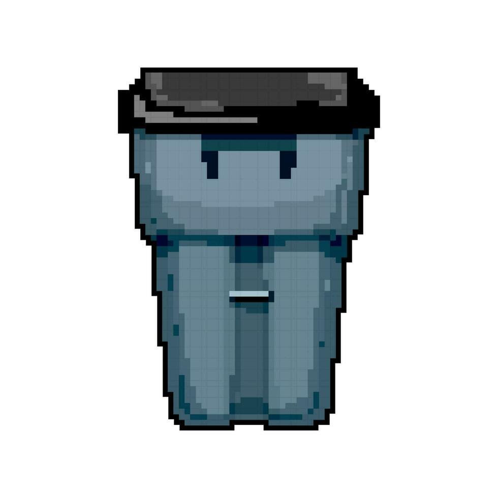 caixa Lixo bin lixo jogos pixel arte vetor ilustração