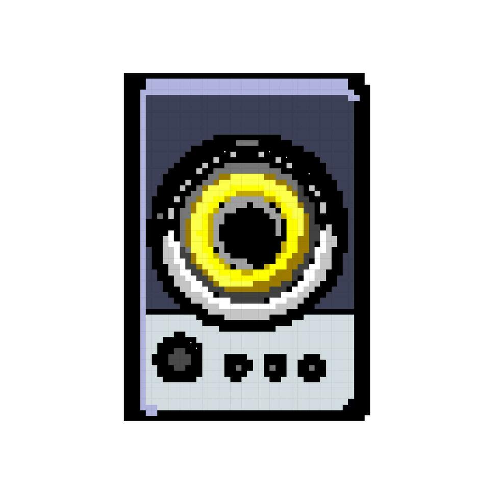 música estúdio som monitor jogos pixel arte vetor ilustração