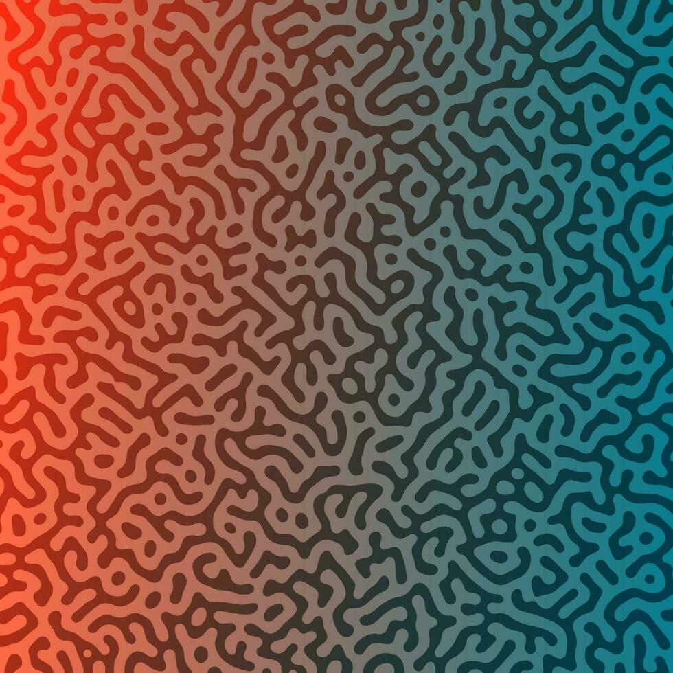 laranja-verde turing reação gradiente fundo. abstrato difusão padronizar com caótico formas. vetor ilustração.