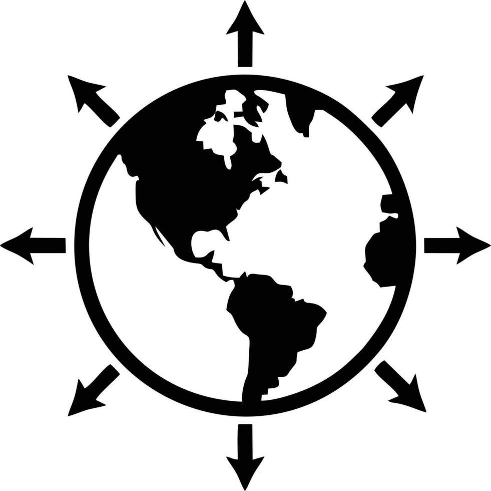 globo planeta terra ícone símbolo vetor imagem