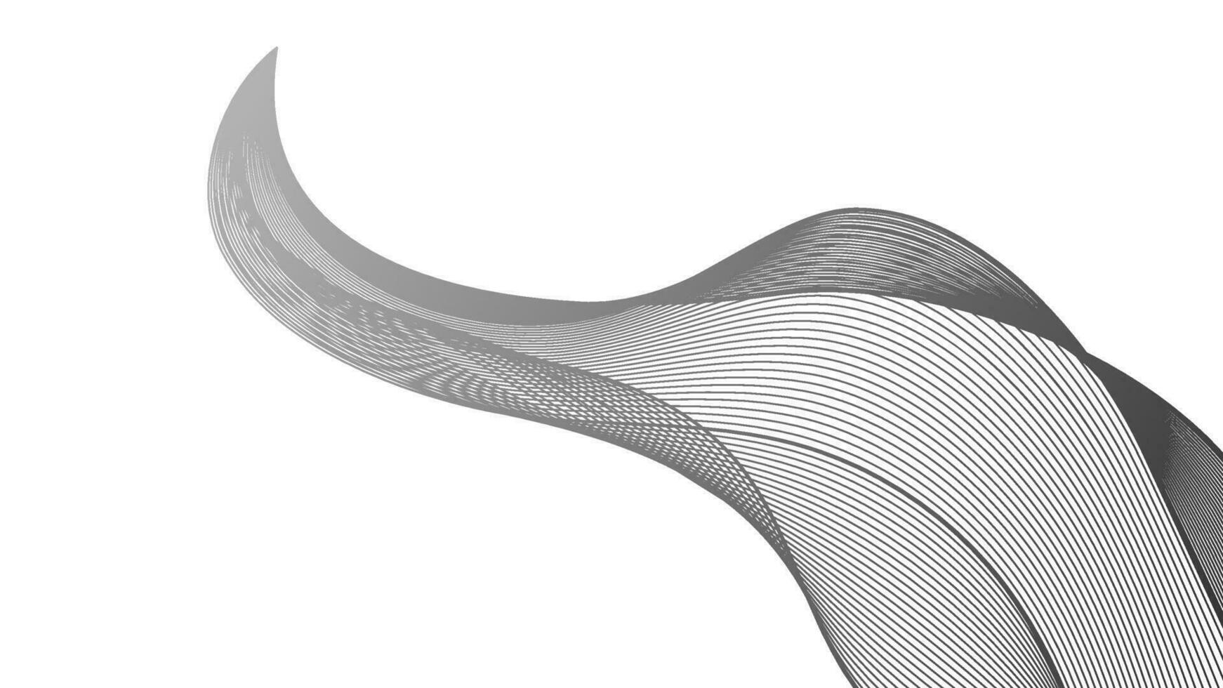 pano de fundo abstrato com linhas de gradiente de onda monocromática em fundo branco. fundo de tecnologia moderna, design de onda. ilustração vetorial vetor