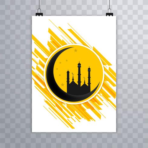 Resumo Eid mubarak vector design islâmico brochura