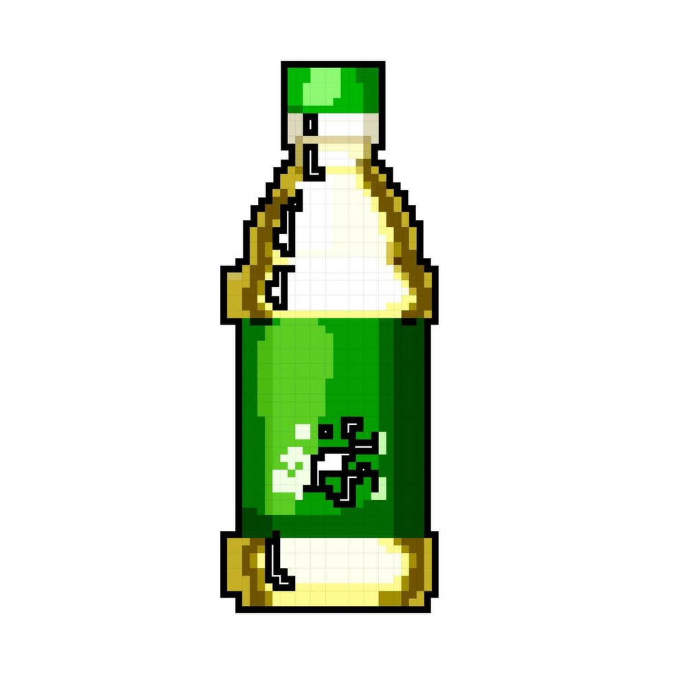orgânico vinagre garrafa jogos pixel arte vetor ilustração
