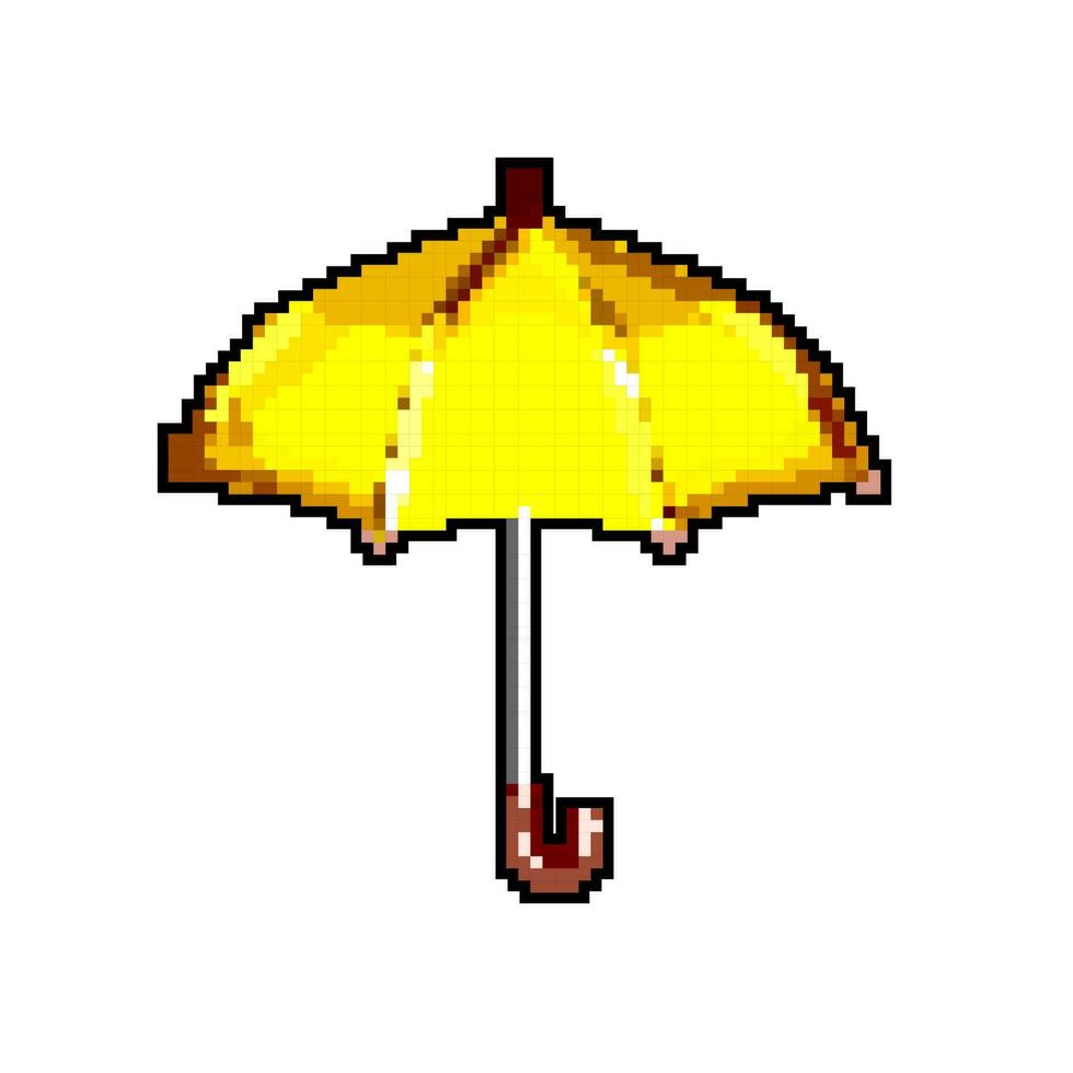 amarelo guarda-chuva chuva jogos pixel arte vetor ilustração