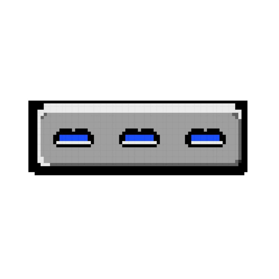 cabo USB cubo jogos pixel arte vetor ilustração
