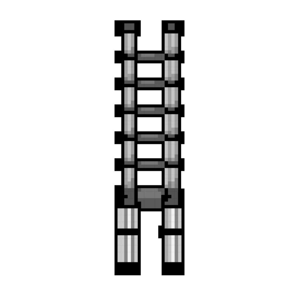 metal degrau escada segurança jogos pixel arte vetor ilustração
