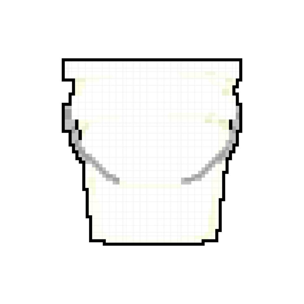 pintura plástico balde recipiente jogos pixel arte vetor ilustração