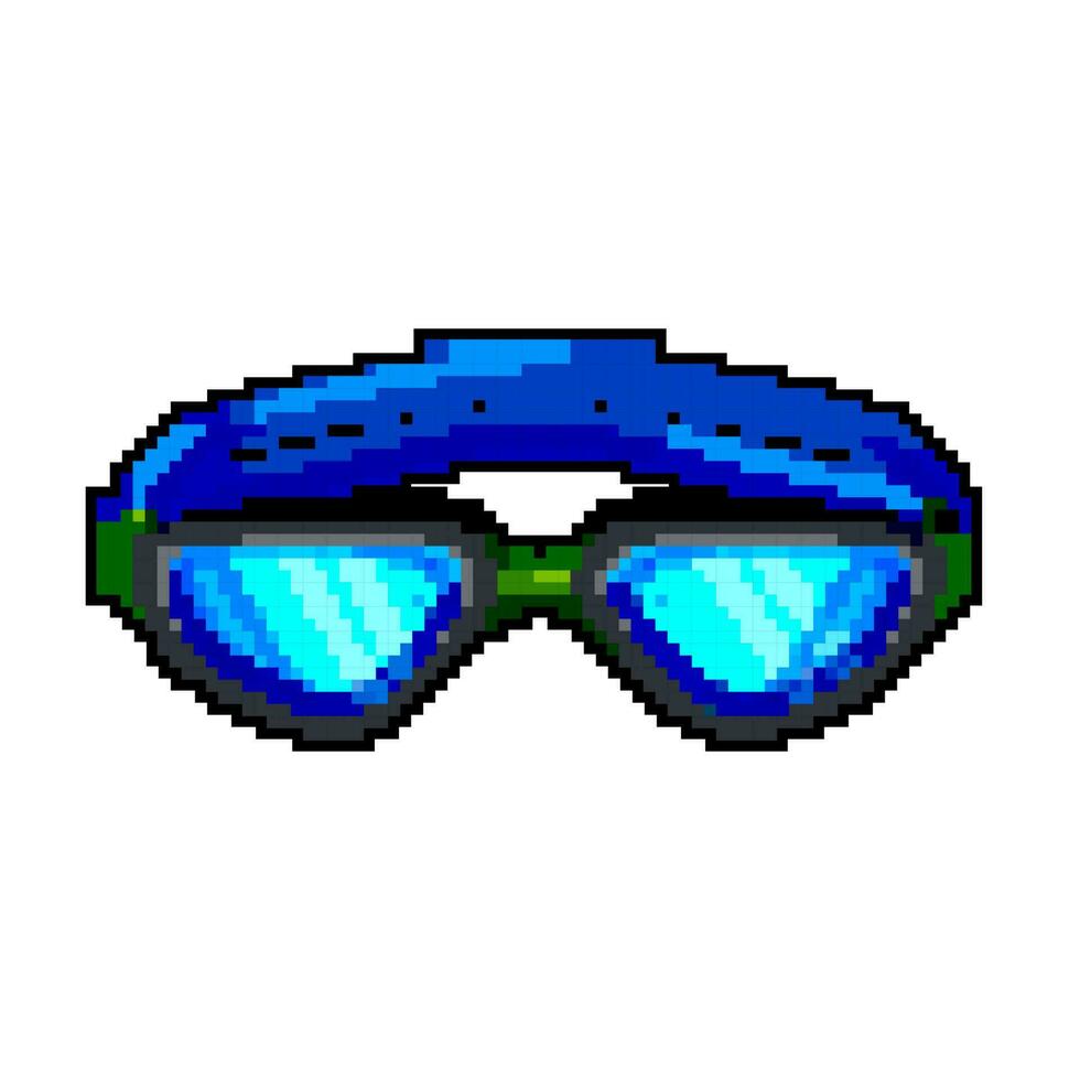 mergulho piscina óculos jogos pixel arte vetor ilustração