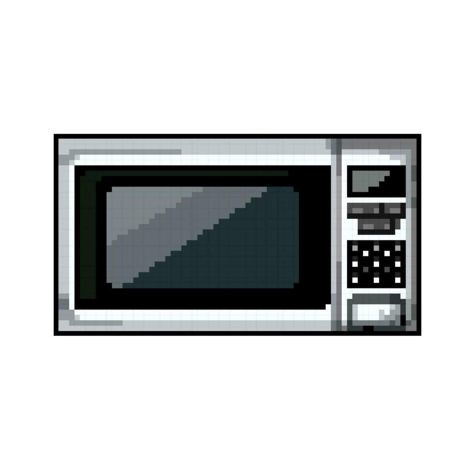 cozinha microondas forno jogos pixel arte vetor ilustração