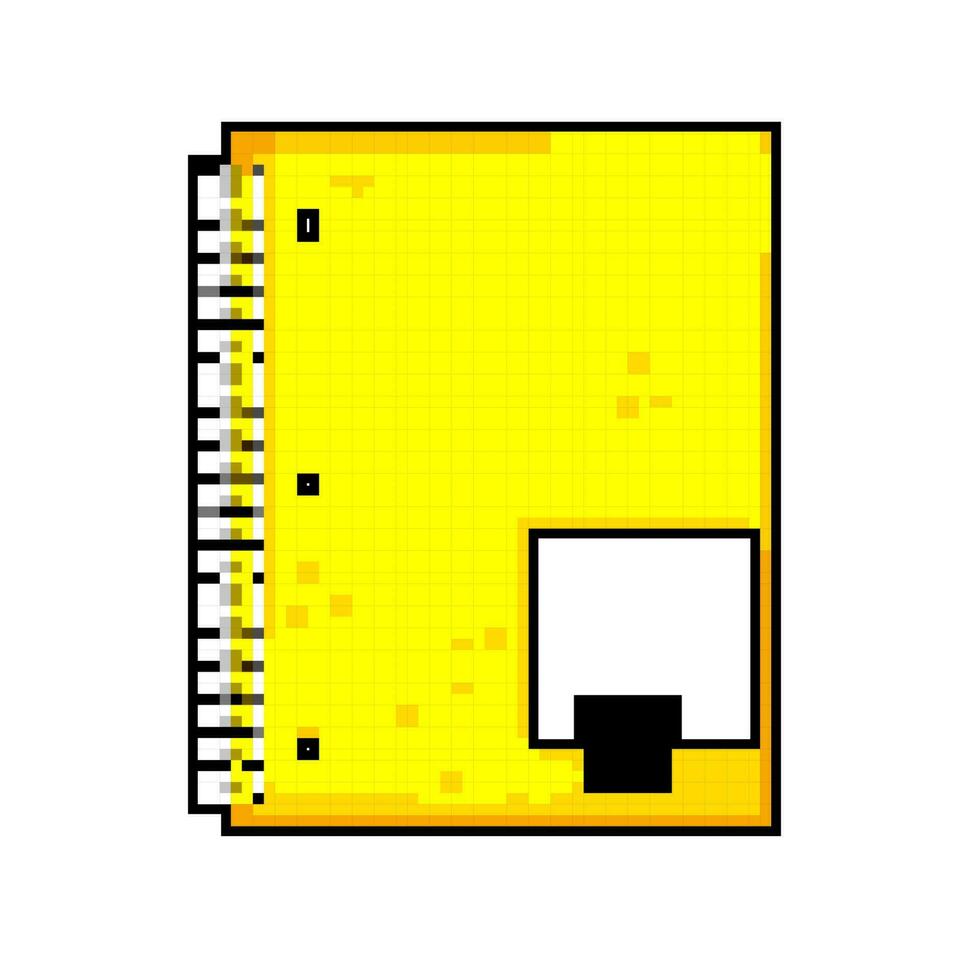 modelo caderno jogos pixel arte vetor ilustração