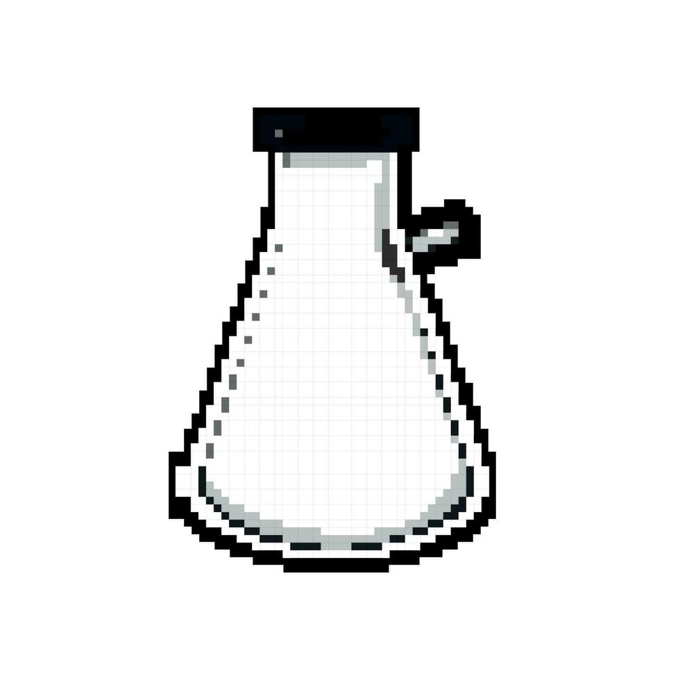 remédio laboratório artigos de vidro jogos pixel arte vetor ilustração
