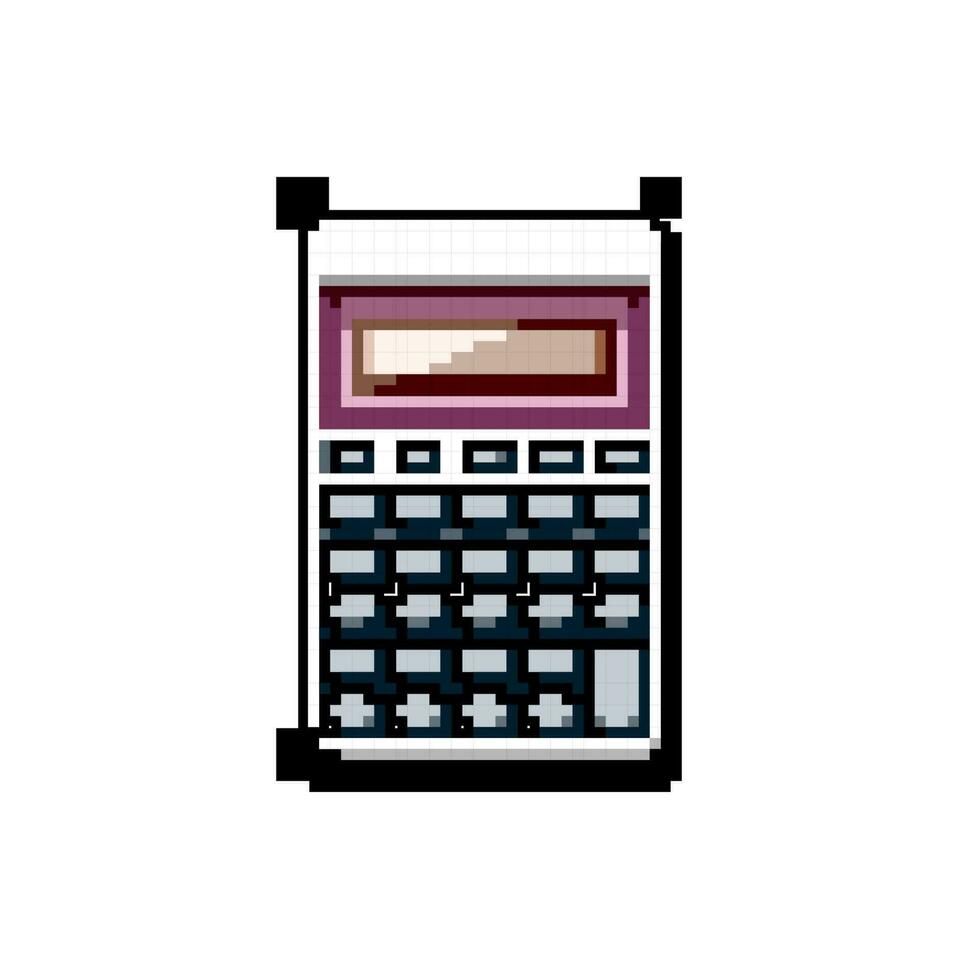 finança calculadora dispositivo jogos pixel arte vetor ilustração