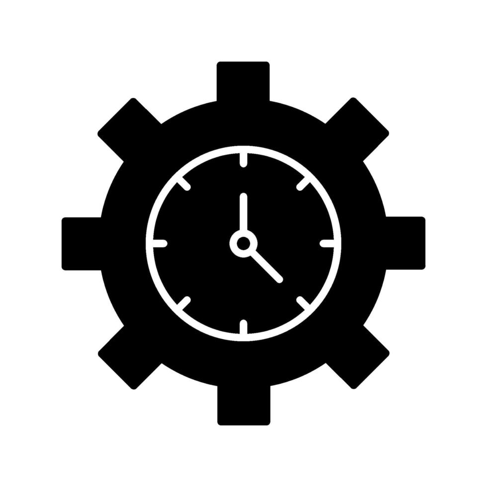 ícone de configurações de hora vetor