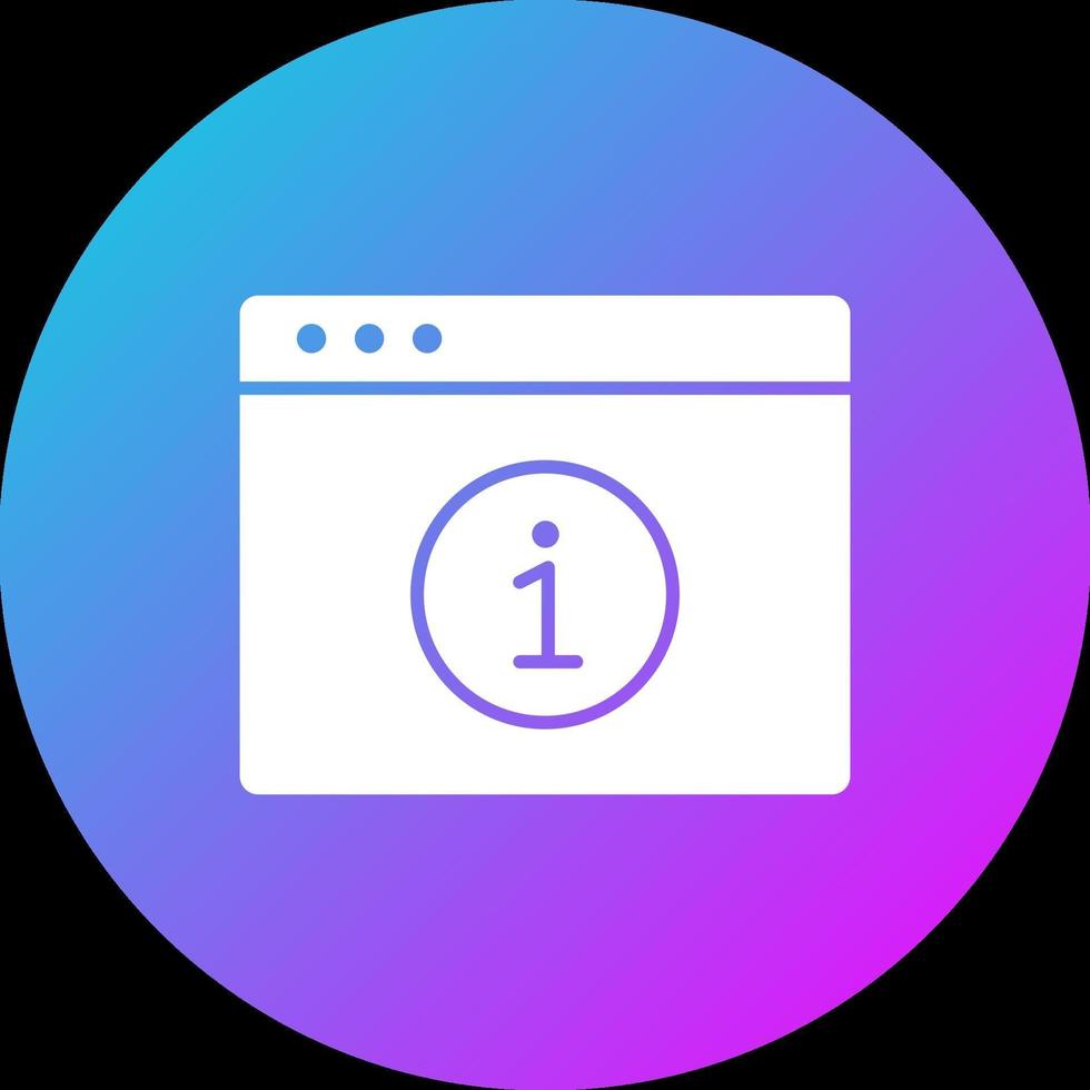 ícone de informações do navegador vetor