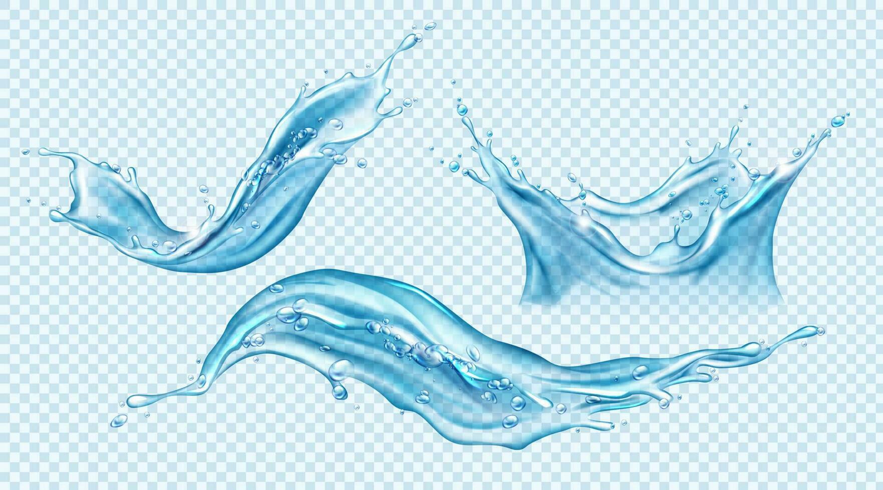 água respingo definir. aqua líquido dinâmico movimento. vetor