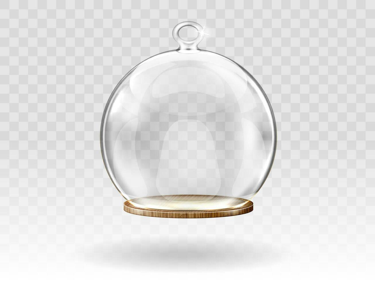 vidro Natal bolas, suspensão cúpula para decoração vetor