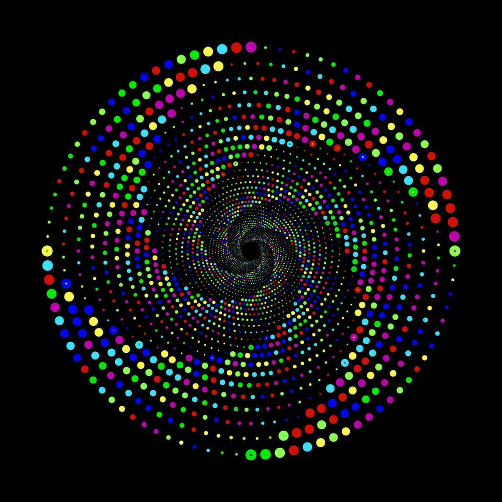 colorida pontilhado espiral vórtice círculo logotipo vetor ilustração