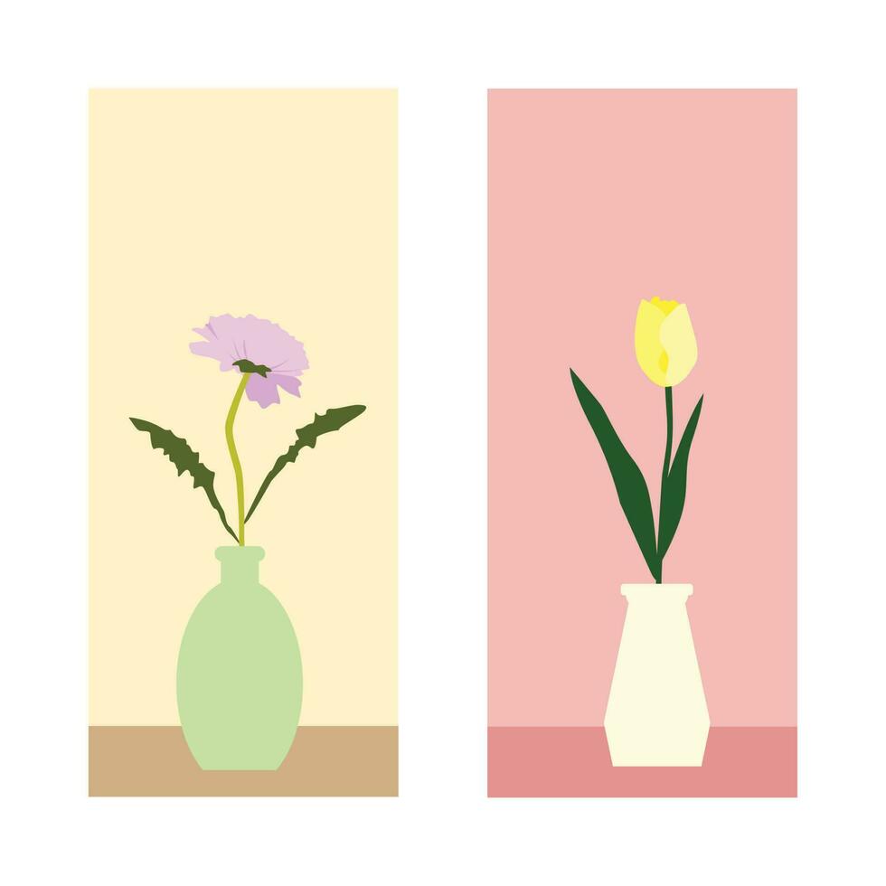 minimalista decorativo flores vetor