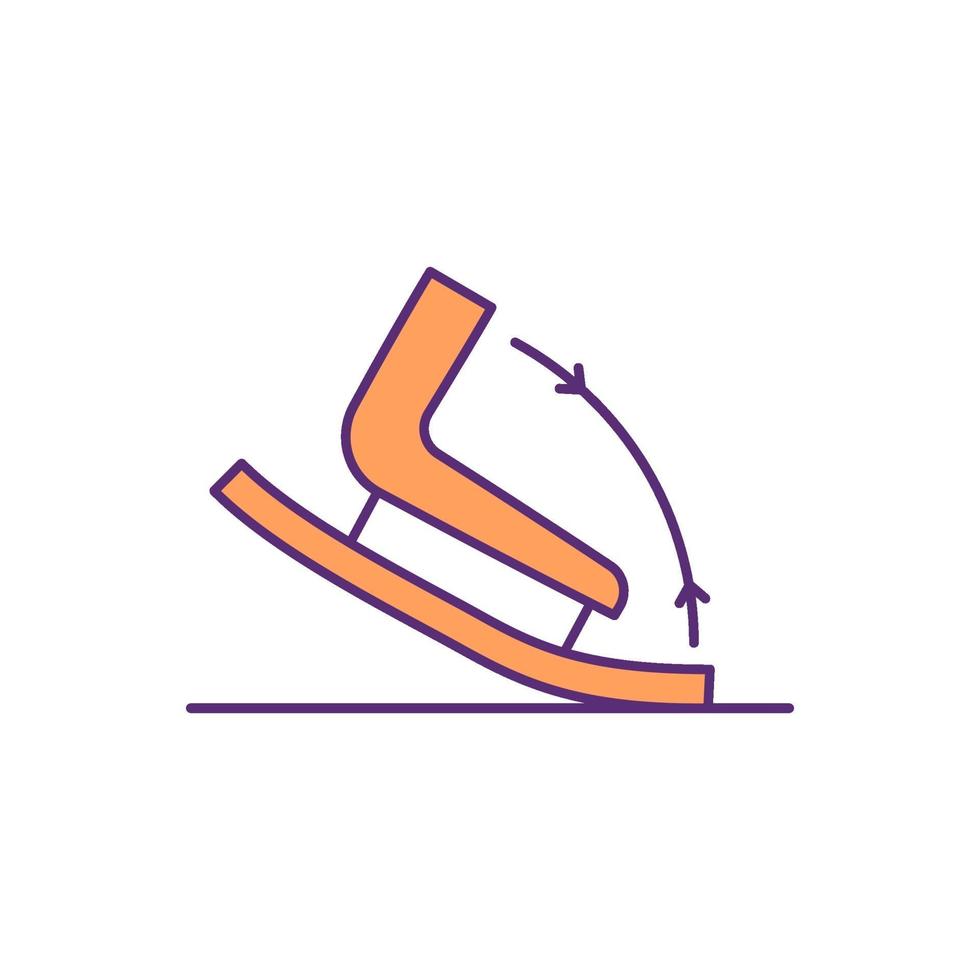 ícone de cor rgb de desenho de pé protético vetor