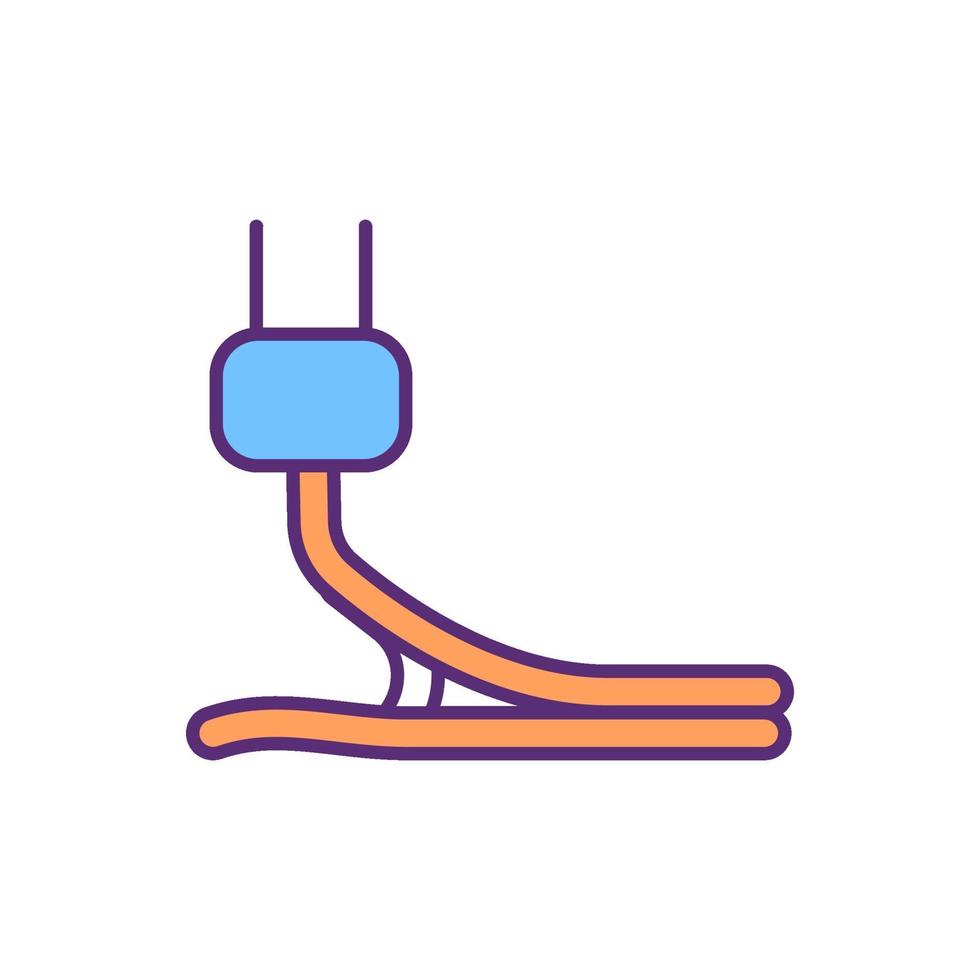 ícone colorido de pé protético rgb de alto desempenho vetor