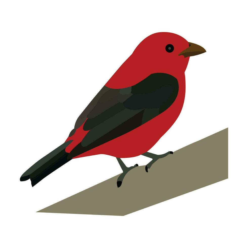uma lindo vermelho pássaro vetor arte trabalhar.