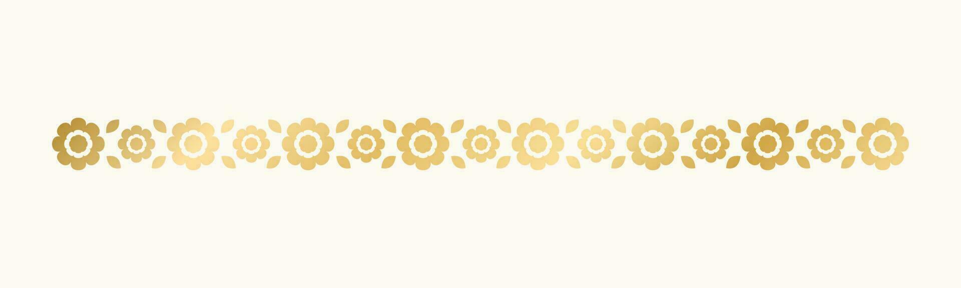 ouro floral separadores fronteira, texto divisores. linha fronteiras botânico luxo Projeto elemento. vetor