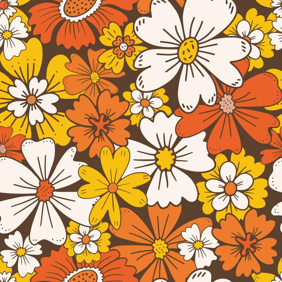 padrão sem emenda floral. desenho vetorial para papel, capa, decoração de interiores de tecido. vetor