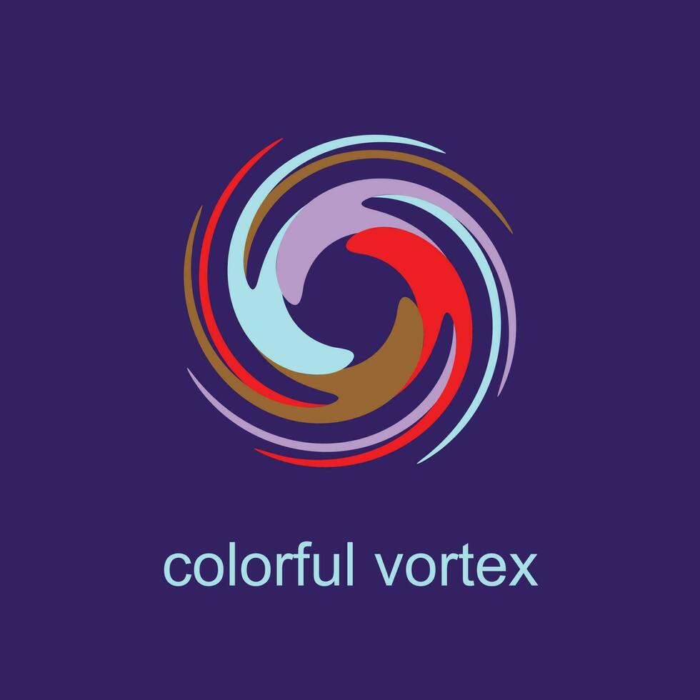 colorida vórtice simples isolado plano vetor Projeto