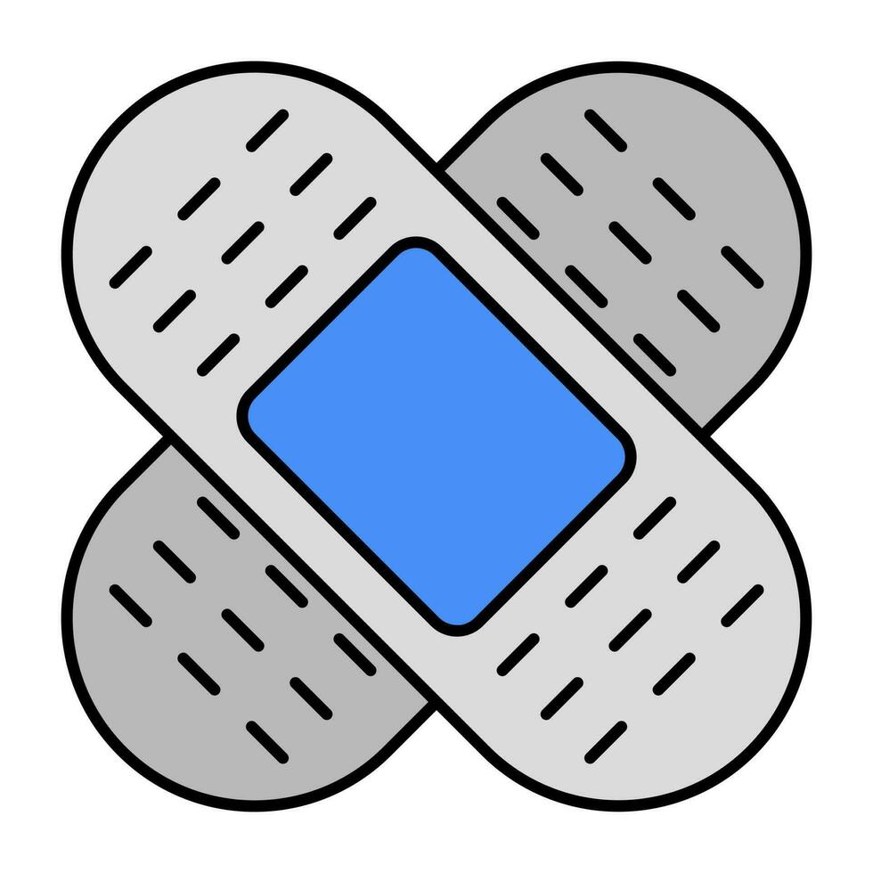 ícone de design perfeito de bandagens de primeiros socorros vetor