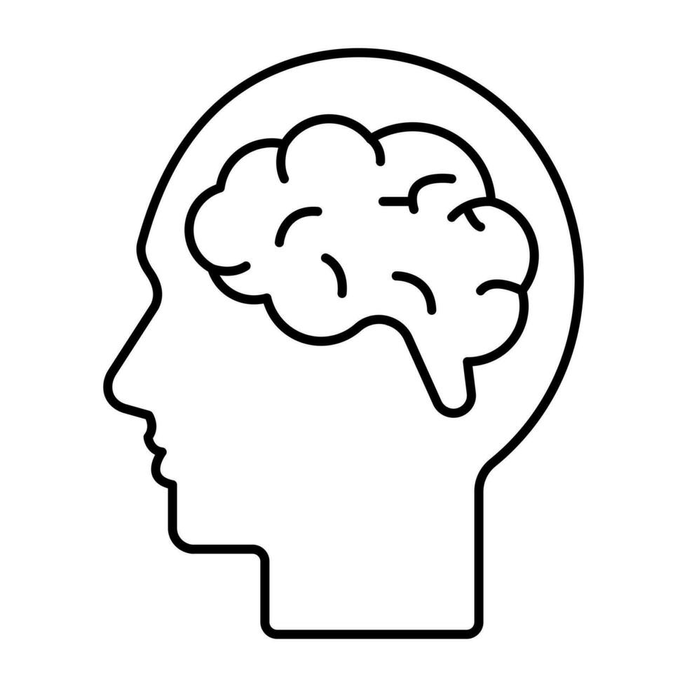 ícone de design moderno do cérebro vetor