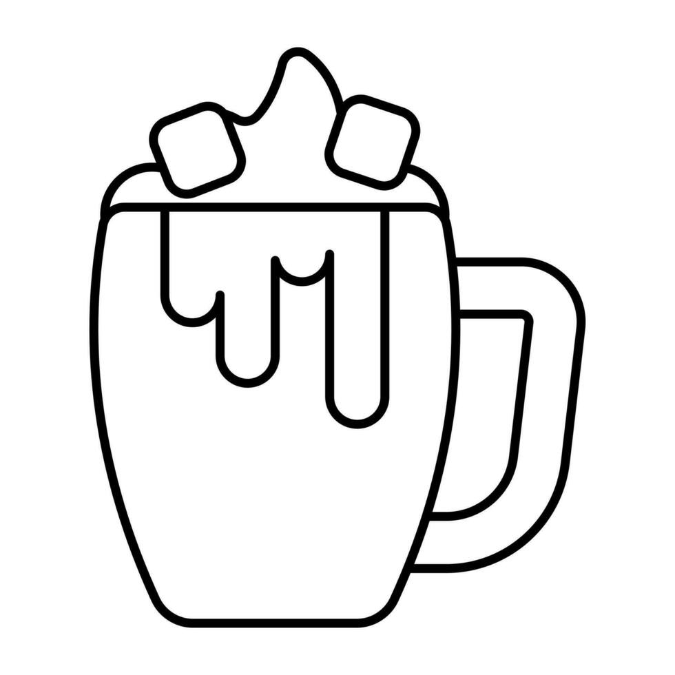 a editável Projeto ícone do gelado café copo vetor