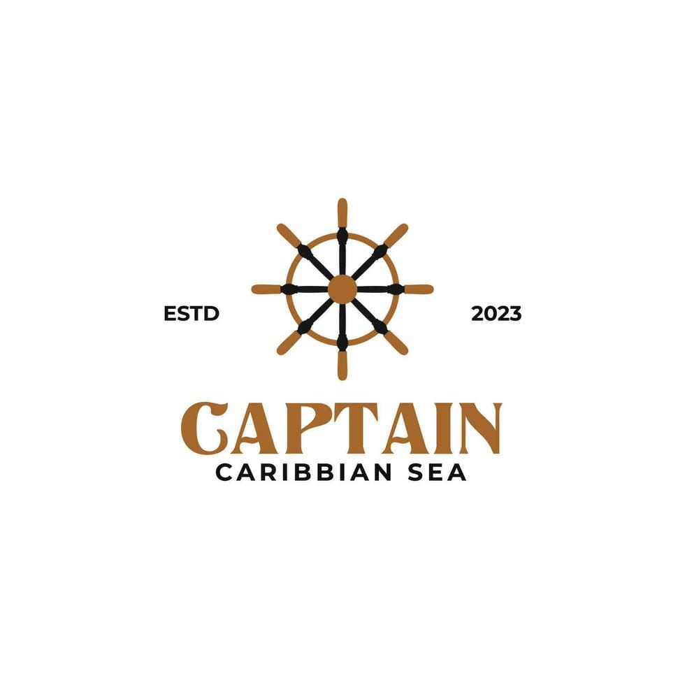 criativo direção roda capitão barco navio iate bússola transporte logotipo Projeto vetor