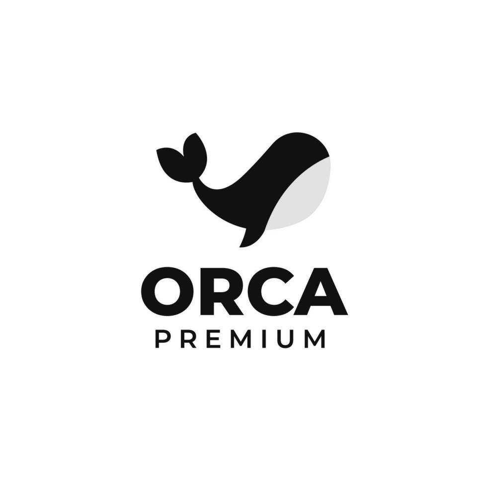 plano orca baleia logotipo Projeto vetor conceito ilustração idéia